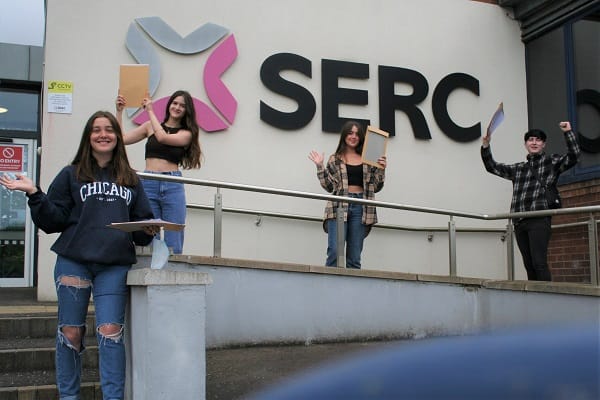 Four students celebrate Results at SERC Bangor Campus